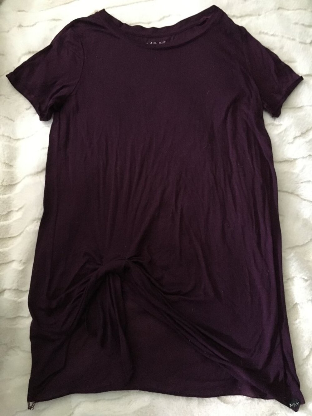 Marc New York Performance Twist Hem Tee Plum Purple M